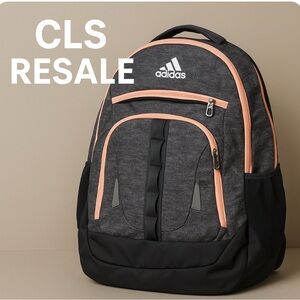 Adidas Charcoal and Peach Backpack